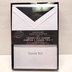 DIY Box of 20 Thank You Cards & Envelopes Black and White Gartner Studios